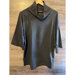 Bryan Walker Sweatshirt Blouse Bamboo Organic Cotton Charcoal Turtle Neck